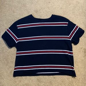 Brandy Melville Top: Red & White Stripes